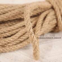 393.7inch X 6mm Natural Vintage Jute Twine Rope String Crafts DIY Handwork Gardening Jute Cord Thread Home Party Wedding Decoration & Fence Protection - Multicolor - View 3