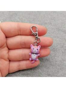 10pcs Cute 3D Flower Cat Resin DIY Accessories - Earrings, Pendants, Keychains, Bracelets