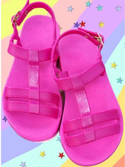 Sandália Infantil Menina Papete de Criança Brilhante