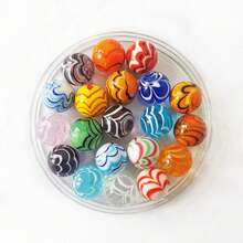 16mm Colorful Glass Marbles, Suitable For Ball Launchers, Octagon Cat Eye Design, Vivid Solid & Patterned Colors, Great For Games And Craft Projects - Multicolor - View 9