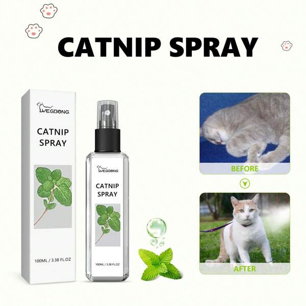 Spray pour chat - Aide à soulager l'anxiété du chat et à stimuler la vitalité et la santé de l'animal de compagnie, liquide de dressage pour chat convenant aux animaux de compagnie comme les chats et les chiens, effets variables selon les chiens, peut augmenter la fréquence d'utilisation pour exercer les chiens, cadeau pour animaux de compagnie, cadeau pour chat, cadeau de vacances, soin des animaux de compagnie, cadeau de fête