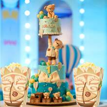 Ozean-Romantik-Themen Party Snack Box, geeignet für Gender Reveal, Geburtstagsfeiern, Feierlichkeiten, Bridal-Shower oder Gartenpartys im Sommer. Segelmusters Popcornbox Set.