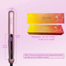 ANGENIL ANGENIL Chapinha de Ferro para Cabelo com Óleo de Argan para Mulheres, Alisador e Modelador de Cabelo 2 em 1, Chapinha Cerâmica Rosa Profissional e Portátil, Tela LCD, Aquecimento Rápido, Chapinha de 1 Polegada para Todos os Tipos de Cabelo