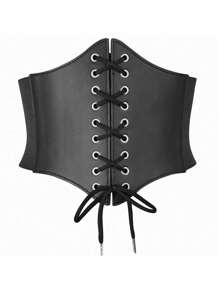 1pc Medieval Wide Leather Belt, Viking Knight Antique Belt, Women's Leather Corsets Lace-Up Sexy Body Shaper Gothic Clothing Corsets Medieval Belts Halloween