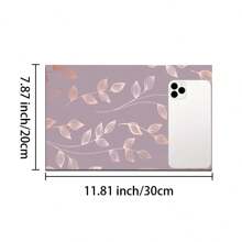 1pc Floral Pattern Coffee Maker Dish Drying Mat - Diatomaceous Earth Printed Drain Mat, Kitchen Counter Mat, Utensil Mat - Dish Drying Mat, Soft Diatomite Suitable For Kitchen Counter, Applicable For Coffee Makers, Espresso Machines, Etc.
