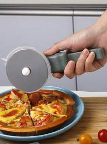1pc 3.5in/3.74 Inch Stainless Steel Pizza Cutter Wheel With Protective Cover, Baking Biscuit Cutting Roller Slicer