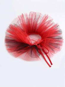 1pc Exaggerated Puff Ruffled Detachable Mesh Fake Collar For Women