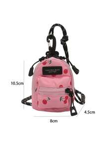 迷你小袋帆布零钱包，旅行战术包，适用于 、耳机、Galaxy Buds、硬币、钥匙、纸币 - 斑马纹、豹纹、奶牛纹、樱桃纹、雏菊纹