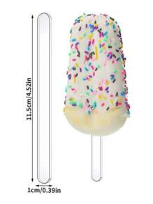 20/10pcs Acrylic Sticks Reusable Cakesicle Sticks Cake Pop Mold Mirror Ice Pop Sticks Ice Cream