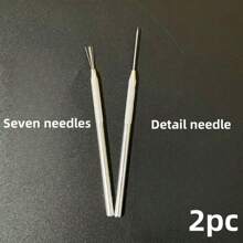 9pcs/8pcs/6pcs/2pcs/1pc Pottery Tools - 7 Piece Needle Set, Detail Needles, Modeling Tools For Polymer Clay, Sculpture DIY Handicraft Supplies,Back To School,School Supplies