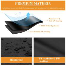 [210D Orange Line Grill Cover] Tear-Resistant Oxford Cloth Grill Cover For Gas Grills, With Adjustable Hem Drawstring, Suitable For Weber, Char-Broil, Nexgrill And Other Grill Models.