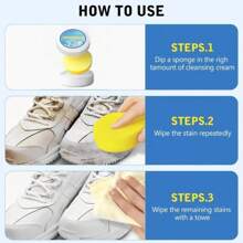 Multi-Functional White Shoe Cleaner, Whitening, Stain & Yellowing Removal, Waterless Cleaning, Suitable For Leather And Sneakers(Random Color)