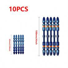 TZ1/2/4/6/10pcs Magnetic Anti-Slip Screwdriver Phillips Drill Bit Set, 65-100mm K5 High Hardness Metal, Super Strong Magnetic Precision Screwdriver Bits PH2 1/4" Hexagonal Shank Design, No Batteries Needed, For Electric Drill, Gift For Boyfriend/Father