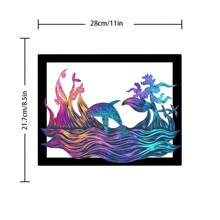 Colorful Silhouette Dreamlike Abstract Seascape Art, Home Decor For Friends, Garden, Patio