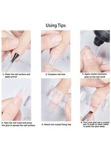 Nail Extension Clips, Nail Molds, Gel Nail Clips, Nail Extenders, UV/LED Extension Clips, Manicure Tools, Manicure Supplies, 3/5/10/20pcs Clear/Pink Nail Extension Clips, Manicure Supplies, Manicure Tools, Manicure Tools, Back To School Supplies, Manicure, Press-On Manicure Tools - Pink - View 7