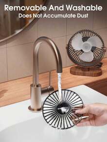 sweetfull Ventilatore mini portatile X Milania, ventilatore da tavolo con gancio, ventilatore multifunzionale a doppio uso, ventilatore personale silenzioso, ventilatore da scrivania piccolo, rotazione a 360°, adatto per camera da letto, cucina, ufficio, alimentato tramite USB, rinfrescante per l'estate, essenziale per spiaggia e viaggi, scelta primaverile ed estiva, regalo per damigelle, camera, decorazione camera da letto, spiaggia, viaggi, per uomo, per donna, vacanza, oggetti carini - Multicolore - Visualizzare 7