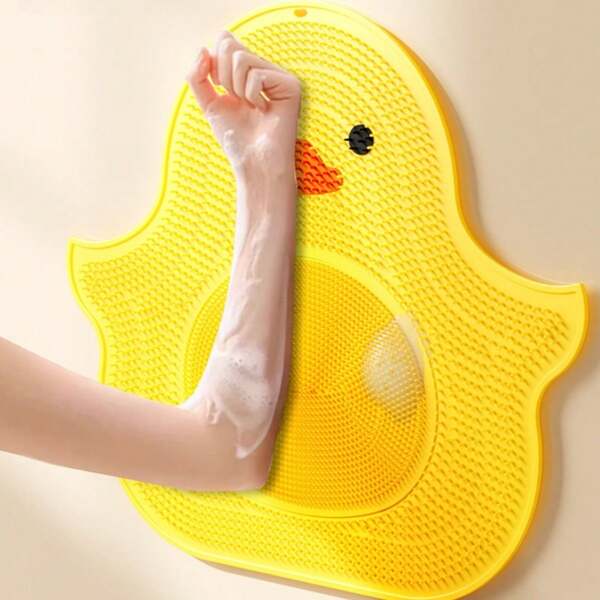 Bath Scrubber, Massage Foot Pad, Back Bath Brush, Soft Back Scrubber, Wall Mounted Back Scrubber, Foot Cleaner Brush, Bath Anti Slip Mat, For Bathroom