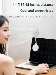 1pc USB Powered Desk Fan, Mini Portable Desktop Fan With 3 Wind Speeds For Indoor & Outdoor Use, Summer Cooling Fan, Pink/Blue/White