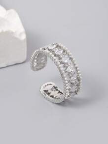 2025 Europe-US/Middle East, Japan & Korea Summer Leisure Copper Inlaid Classic Fashion Open Ring