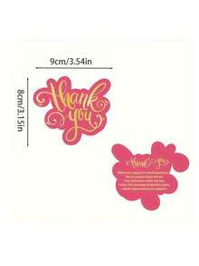 50 pièces Lot de cartes de remerciement roses - double face, finition mate, pour insérer des notes. Parfait pour les petites entreprises, les détaillants en ligne, les magasins physiques, l'appréciation des clients et le renforcement de la fidélité. Parfait pour une utilisation quotidienne au bureau. Cartes de remerciement