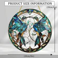1 Piece Of 2D Flat Acrylic 2D Flat. Acrylic Honey Bird Pendant, Love Themed Mural, Indoor And Outdoor Hanging Panels, Bedroom, Kitchen, Office, Home And Courtyard Decoration, Vertical Wall Hanging Decoration, Featherless Festival Decoration