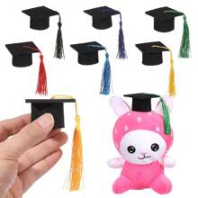 5pcs Mini Graduation Hats Hair Clips, Students Graduation Decor Headbands, Graduation Photo Props