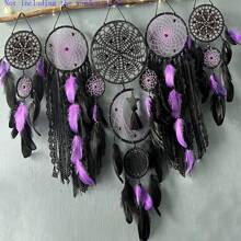 1 Set Boho Feather Dream Catcher Wall Hanging, European Style Home Decor, Handmade Dream Catcher For Room Decoration, Festival Gift