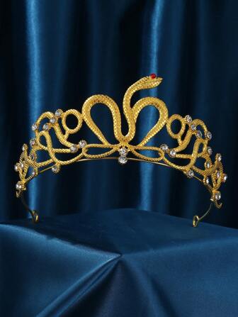 Medusa Schlangen Haarband goldene Schlangen Haarband Party Tiara Verkleidung Kopfschmuck Haaraccessoires für Frauen und Mädchen Kostümparty Zubehör Hochzeit Geburtstags Dekoration Krone