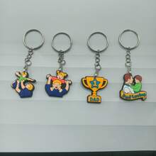 10 pezzi di portachiavi colorati in materiale PVC con creatività unica! Portachiavi a tema festa del papà, rappresentazione colorata e diversificata dell'amore paterno, stile creativo che esprime profondo affetto "Piccolo regalo per la festa del papà e il suo compleanno"