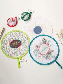 Round Folding Hand Fan Cute Cartoon Mini Foldable Hand Fan, Summer Portable Hand-Held Fan, New Fashion Student Pocket Fan,Ideal For Daily Use, Outdoor Activities & Fashion,Folding Fan Round Fan Mini Portable Cartoon Fan