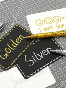 4 pezzi Pennarelli metallici, impermeabili e anti sbavatura a base di olio per arte, artigianato, pittura, riparazione pneumatici