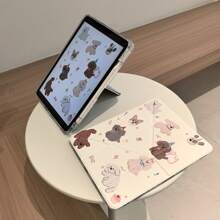 Magnetic Puppy Tablet Protective Case Compatible With IPad, Y-Fold Design With Pencil Slot, Compatible With IPad 2020/2021/2022 Pro 11 Inch, IPad 10th/11th Gen, IPad Air 4/5/6, Smart Sleep/Wake, Double-Sided Pattern, Anti-Bending Anti-Drop