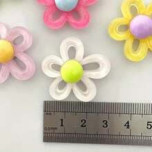 2个/6个/9个/10个/12个装 - 冰箱贴，可爱花朵冰箱贴，装饰磁贴，适用于厨房和办公室的冰箱、白板、橱柜、洗碗机等，厨房装饰，家居装饰，母亲节礼物，圣诞节礼物，情人节礼物 - 彩色 - 查看 8