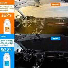 Parasolar mare pentru mașină, parbriz Parasolar pentru mașină, parbriz față termoizolant Pânză de soare 145*80cm/57*31.5in