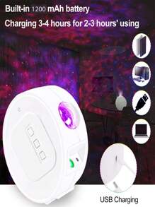 1 pezzo Proiettore di stelle USB, proiettore galassie, proiettore di luci notturne stellate, proiettore di cielo stellato con LED Nebulosa e onde dell'oceano, adatto per camera da letto, casa theatre, sala giochi, decorazione per feste