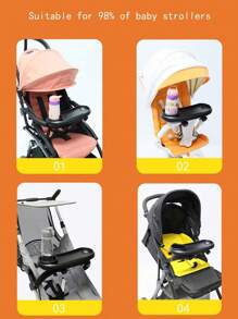 1 pièce Plateau de poussette pour bébé, plateau de repas amovible pour poussette, accessoires de poussette