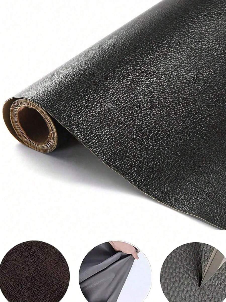 1PC Leather Repair Tape, Self Adhesive Leather Repair Patch For Sofas Couch Furniture Car Seat, Leather Rip Repair Kit Self-Adhesive Leather Refinisher Cuttable Sofa Repair, For Hotel/Restaurant/Office/Commercial For Workshops&Stores