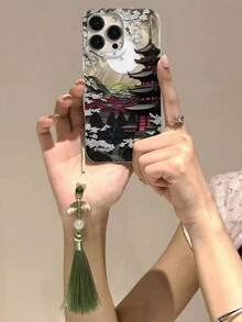 油画花卉半透明彩绘中式吊坠挂件，优雅时尚，兼容 16/ 16 Pro Max、 15、 15 Pro Max、Apple P13、P14、P11、P12、XS、XR、7/8P、7/8GES2、A14、A15、S23U、A50、A12、A32、A52、A72、A51、A21S、A13、A14、S22 Ultra、S23、A33、A53、S20FE、13、15 手机壳，防水防震防摔防刮。 - 彩色 - 查看 6