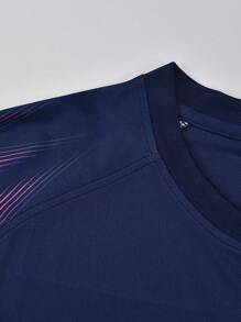 2pcs/Set Goalkeeper Uniform, Long Sleeve T-Shirt With Foam Chest Protector & Elbow Pads, Non-Slip Plastic Strips, Breathable Quick-Dry Striped Tee + Protective Elastic Waist Pants, Suitable For Training & Match