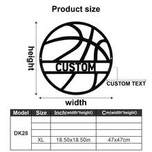 1pc Customized Basketball Themed Decorative Metal Wall Art - Personalized With Name - Girl Player, Boy Player, Basketball Player Silhouette And Name, Durable, Vibrant Colors, Suitable For Indoor And Outdoor Spaces - Adds Vibrancy To Living Room, Hallway, Bedroom, Home And Office Walls, Cafes And Shops - Decor, Home Decoration, Wall Decor, Room Decor, Bedroom Decor, House Decor, Personalized Gift, Birthday Gift, Christmas Gift - Multicolor - View 22