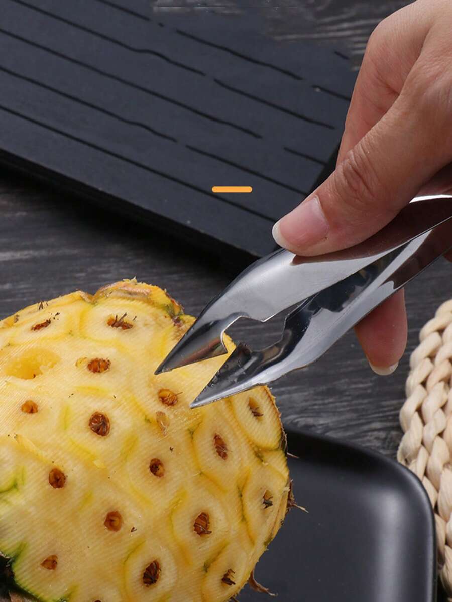 3pcs/1pc Stainless Steel Pineapple Eye Remover Tool - Multicolor - View 1
