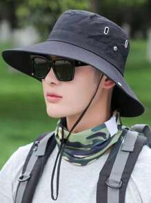 Outdoor Sun Hat Mountaineering Hat Large Brim Breathable Hat Men's And Women's Sunscreen Hat UV Protection Couple Fighting Hat Casual Men's Sun Hat Summer Hat, Suitable For Summer Outdoor Activities Such As Hiking And Fishing
