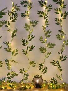 1 pièce Vigne de saule artificielle de 80,3 pouces, feuilles pendantes en plastique vert, décoration. Couronne de vigne de saule artificielle, pour le DIY, mariage, fête, jardin extérieur, maison, salon, chambre à coucher, mur, décoration de table, fête des mères, anniversaire, rentrée scolaire