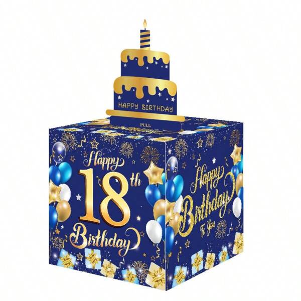 1 Set blau & lila 13/18 Jahre alt Geburtstags Geldgeschenk Box, Geburtstags Party Bargeld Geschenkbox, Überraschungsgeschenk, interessantes Geburtstagsgeschenk für Familie, Freunde & Geliebte, kreatives Bargeldgeschenk für Kinder und Freunde