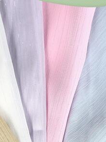 1pc Multicolor Rainbow Printed Silver Fiber Chiffon Fabric Hanfu Dress Accessory - Baby Blue - View 4