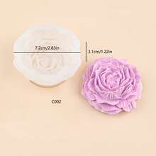 3-Piece Peony Flower Silicone Mold (Small, Medium, Large) - White - View 4