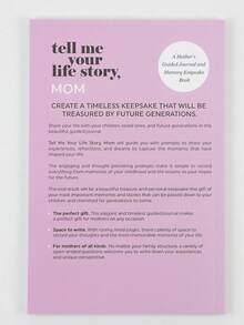 1pc Mom" Guided Memory Journal - Hardcover, Plain Ruled, English Language, Family Keepsake With Reflective Prompts