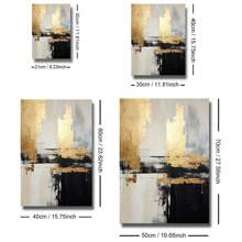 Set Of 3 Unframed Golden Black Beige Abstract Wall Art Canvas Poster Print Minimalist Contemporary Art Painting For Dorm,Living Room,Apartment,Bedroom,Modern Home Decoration