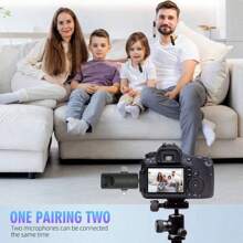 Microphone Lavalier sans fil pour Smartphone, camera, ordinateur portable/PC, Microphone sans fil Plug-Play pour l"enregistrement vidéo/ audio, Microphone pince-cravate pour interview/Vlog/enseignement