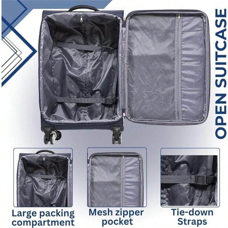 Luggage Starlite Lightweight WLS08 Large 28 Suitcases 4 Wheel Spinner Navy - 海軍 - 查看 6